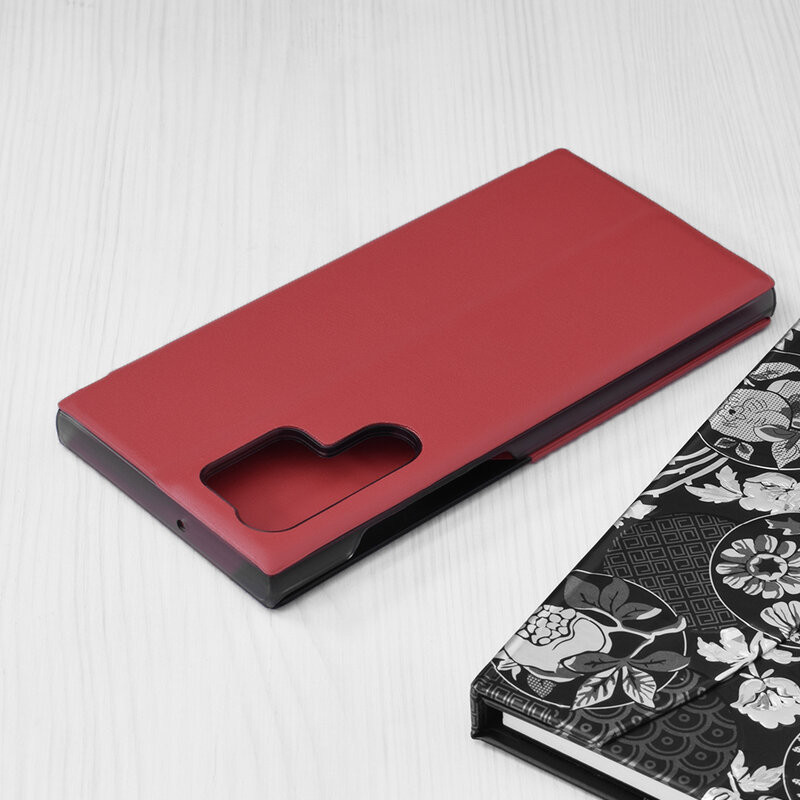 Husa Samsung Galaxy S22 Ultra tip carte, Techsuit eFold - Red - 2 | YEO