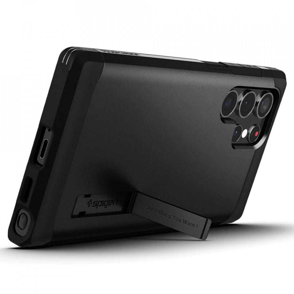 Husa Samsung Galaxy S22 Ultra, Tough Armor Spigen - Negru - 2 | YEO
