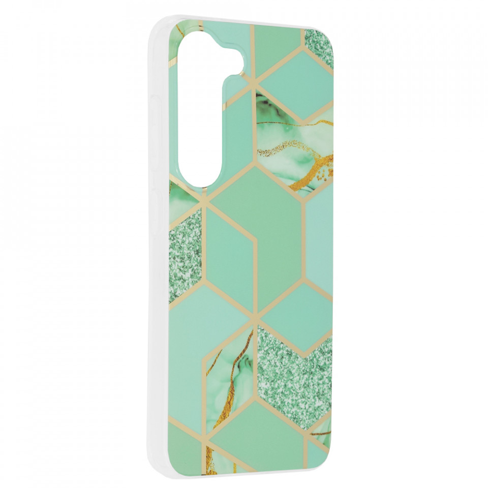 Husa Samsung Galaxy S23 Marble Series, Techsuit - Green Hex - 1 | YEO