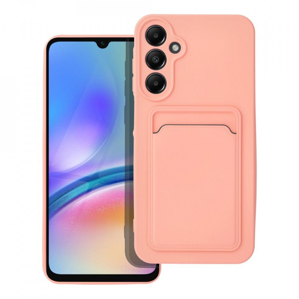 Husa Samsung Glaxy A25 5G din silicon suport card, Skyddar Cards - Roz