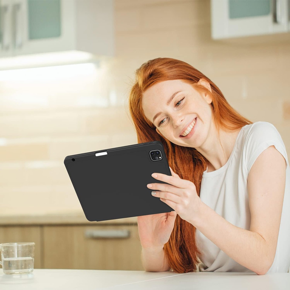 Husa tableta pentru iPad Pro 11 (2018 / 2020 / 2021 / 2022) cu suport cu 2 Unghiuri și functie Sleep/Wake, SKDR OfficeMate - Negru - 5