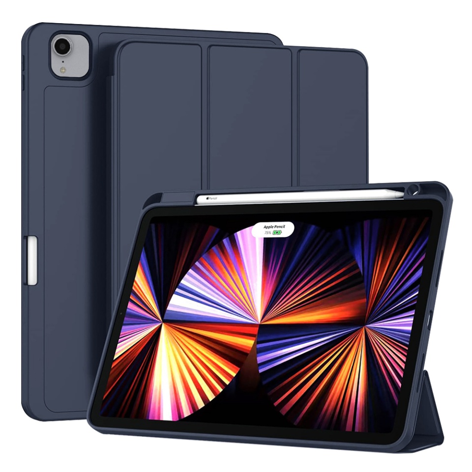 Husa tableta pentru iPad Pro 11 (2018 / 2020 / 2021 / 2022) cu suport cu 2 Unghiuri și functie Sleep/Wake, SKDR OfficeMate - Bleumarin