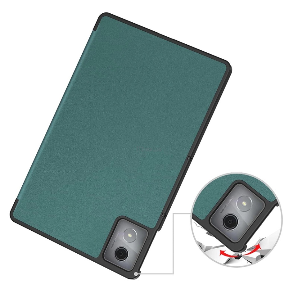 Husa tableta pentru Lenovo Tab K11 Plus, SKYDDAR INNOVATION, cu suport Multi-Unghi si functie Sleep/Wake, FoldPro, Roz, set cu sticker - 3 | YEO