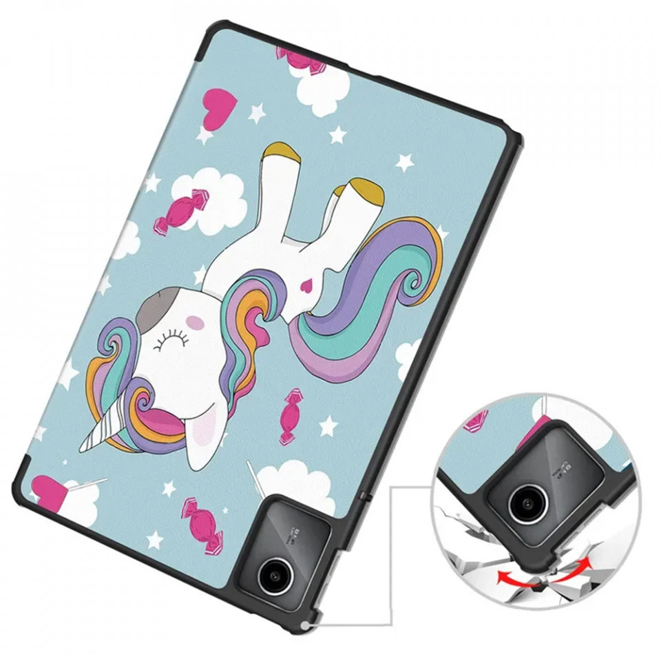 Husa tableta pentru Lenovo Tab M11 cu suport Multi-Unghi și functie Sleep/Wake , SKYDDAR FoldVision Colour - Unicorn - 1 | YEO