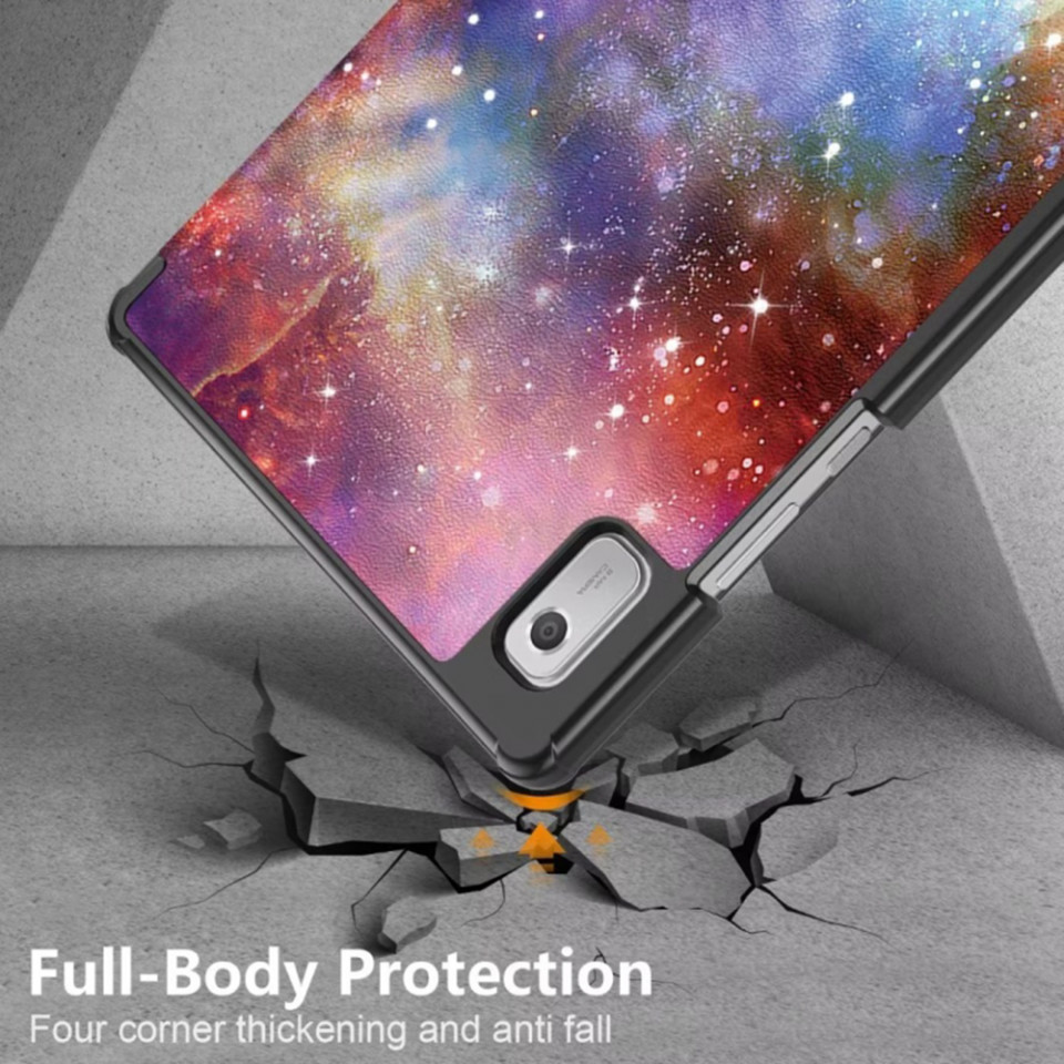 Husa tableta pentru Lenovo Tab M9 9.0 cu suport Multi-Unghi și functie Sleep/Wake , SKYDDAR FoldVision Colour - Galaxy - 1 | YEO