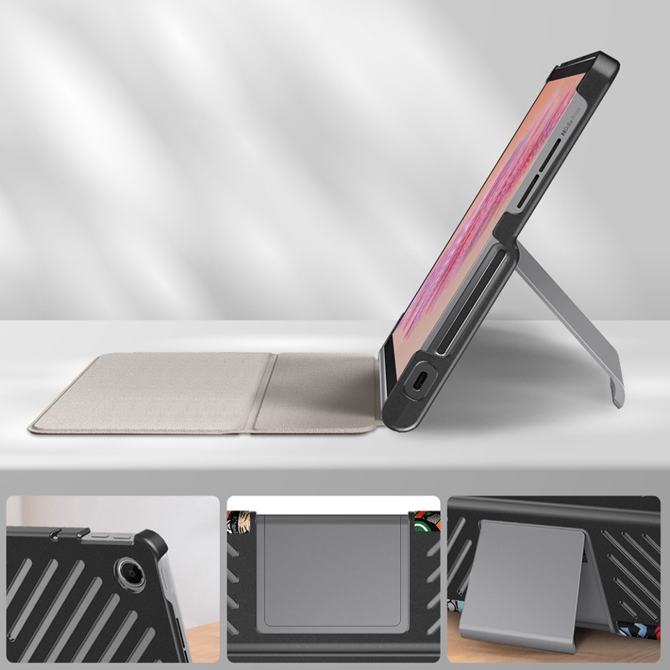Husa tableta pentru Lenovo Tab Plus cu suport Multi-Unghi și functie Sleep/Wake, SKYDDAR FoldVision - Urban vibe - 2 | YEO