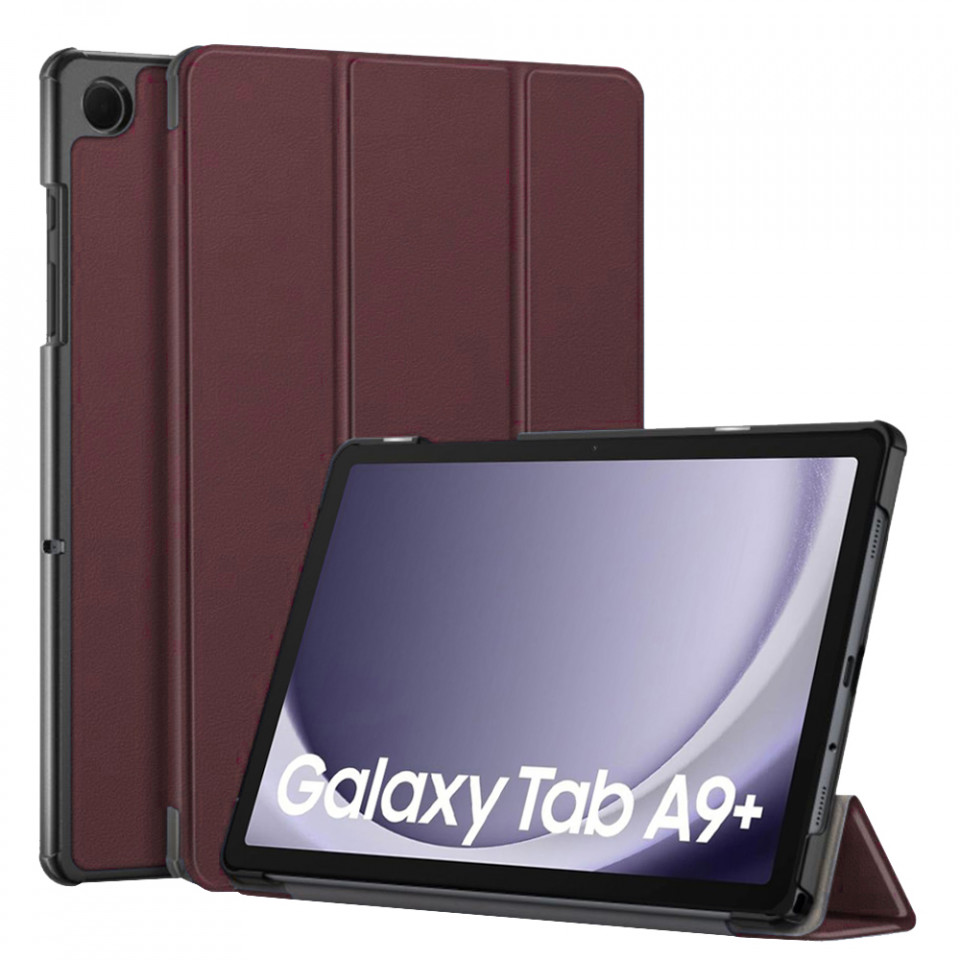 Husa tableta pentru Samsung Galaxy Tab A9 Plus cu suport Multi-Unghi și functie Sleep/Wake , SKYDDAR FoldVision - Rosu