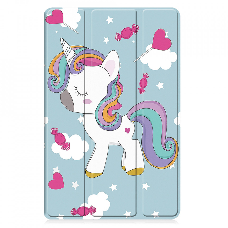 Husa tableta pentru Samsung Galaxy Tab A9 Plus cu suport Multi-Unghi și functie Sleep/Wake , SKYDDAR FoldVision Colour - Unicorn - 2 | YEO