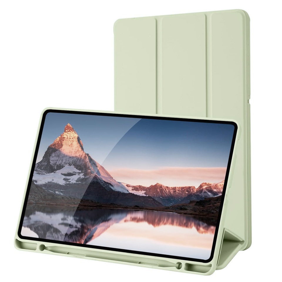 Husa tableta pentru Samsung Galaxy Tab S6 Lite (2020/2022/2024) cu suport cu 2 Unghiuri și functie Sleep/Wake, SKDR OfficeMate - Verde deschis
