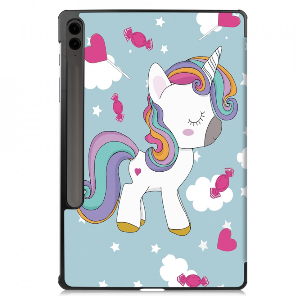 Husa tableta pentru Samsung Galaxy Tab S9 Plus / Galaxy Tab S9 FE Plus cu suport Multi-Unghi și functie Sleep/Wake , SKYDDAR FoldVision Colour - Unicorn - 2 | YEO
