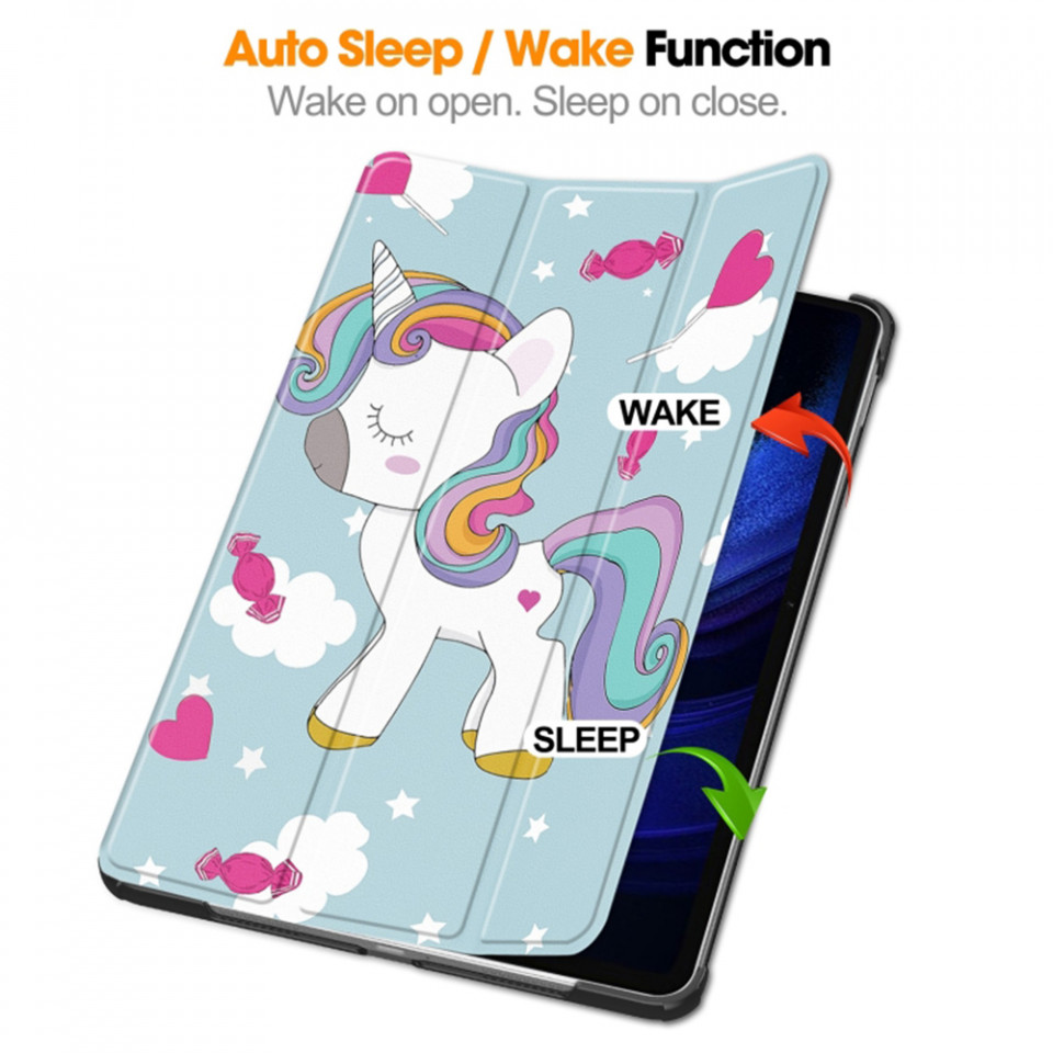 Husa tableta pentru Xiaomi Pad 6 / Pad 6 Pro cu suport Multi-Unghi și functie Sleep/Wake , SKYDDAR FoldVision Colour - Unicorn - 2 | YEO