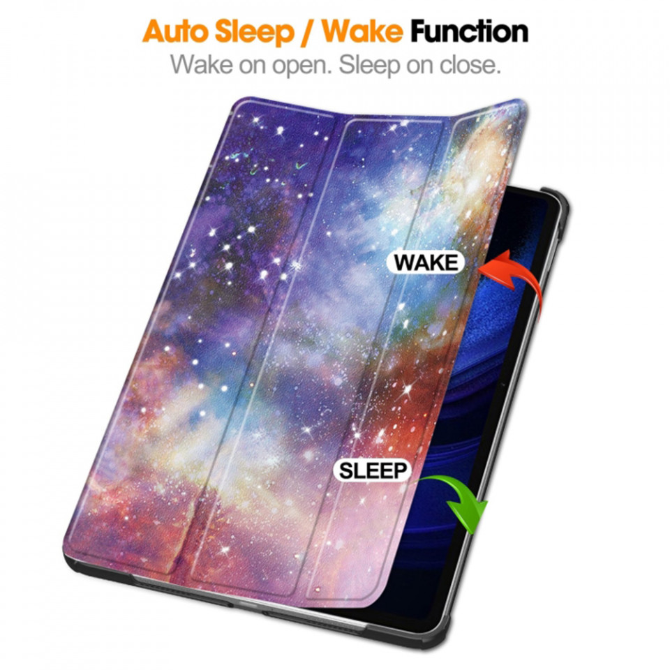 Husa tableta pentru Xiaomi Pad 6 / Pad 6 Pro cu suport Multi-Unghi și functie Sleep/Wake , SKYDDAR FoldVision Colour - Galaxy - 2 | YEO