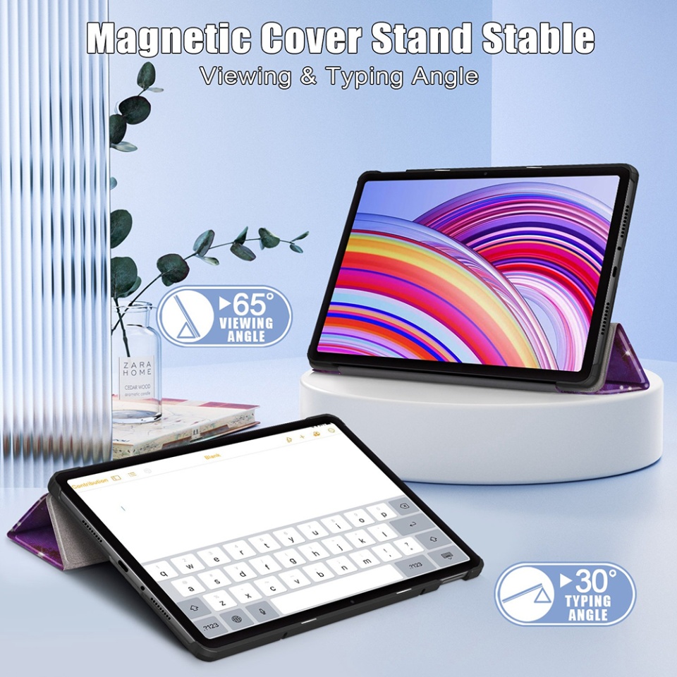 Husa tableta pentru Xiaomi Redmi Pad Pro / Poco Pad cu suport Multi-Unghi și functie Sleep/Wake, SKYDDAR FoldVision - Galaxy - 2 | YEO