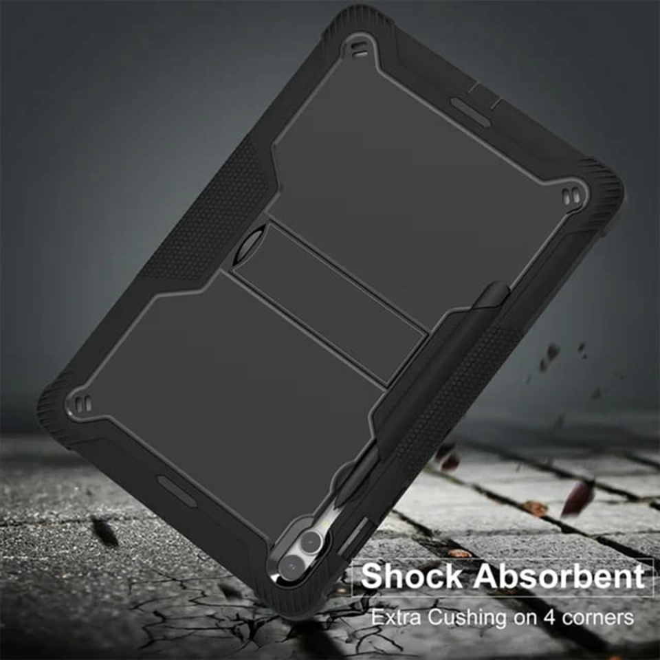 Husa tableta Samsung Galaxy Tab S9 Plus, Ideala pentru Utilizare Zilnica, Antisoc si Anti-zgarieturi, SKDR TabArmor - Negru - 1 | YEO