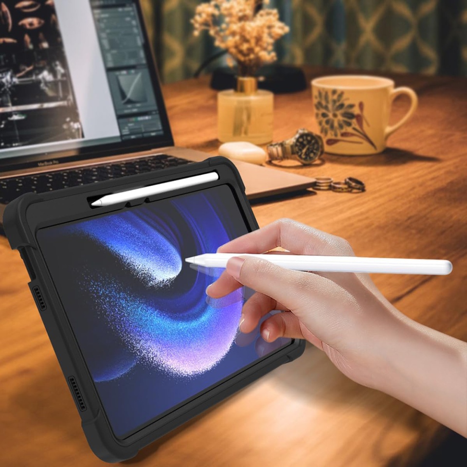 Husa tableta Xiaomi Pad 6 / Pad 6 Pro, Ideala pentru Utilizare Zilnica, Antisoc si Anti-zgarieturi, SKDR TabArmor - Negru - 3 | YEO