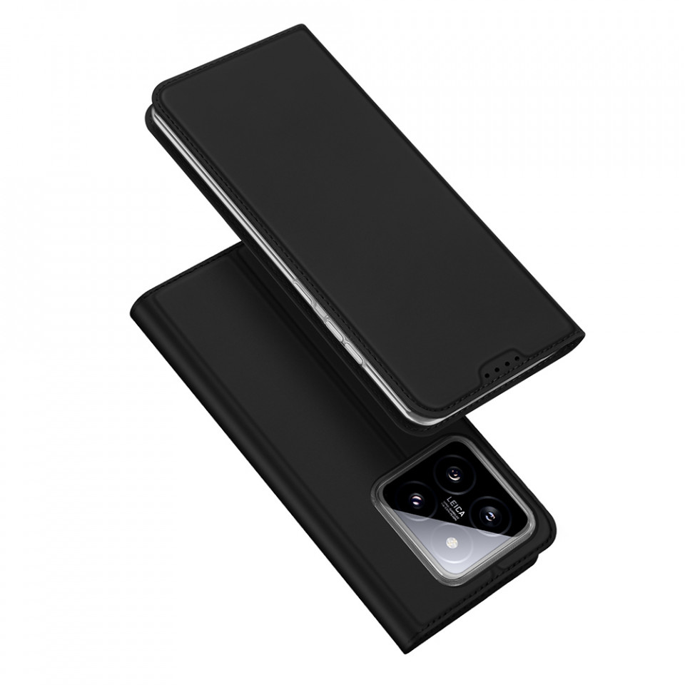 Husa Xiaomi 14 Pro tip carte magnetica, Skin Pro Dux Ducis - Negru