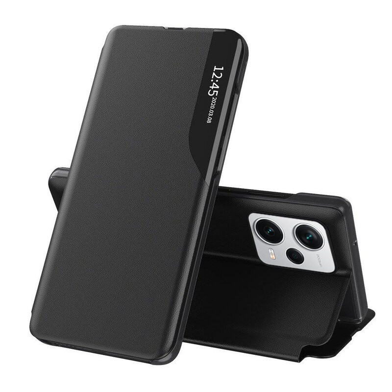 Husa Xiaomi Redmi Note 12 Pro 5G tip carte, Techsuit eFold - Negru