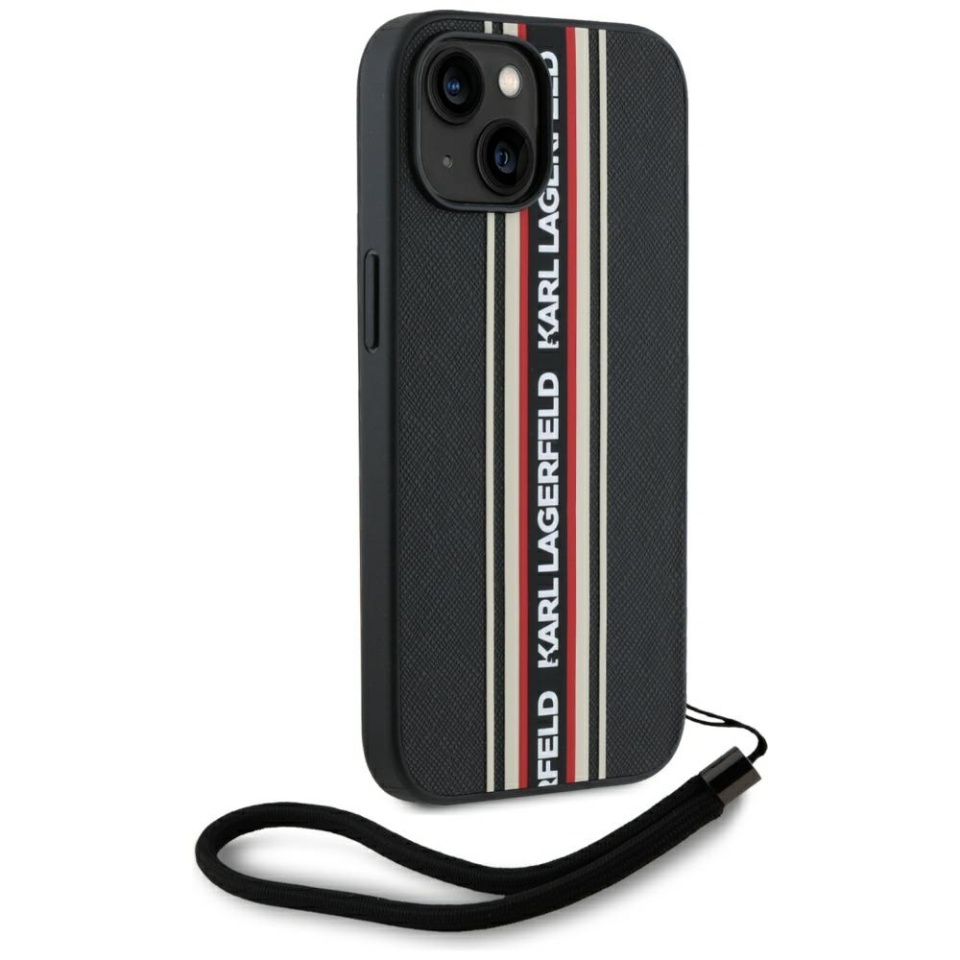 Huse pentru iPhone 15, Karl Lagerfeld, Saffiano Athleisure, Rosu - 1 | YEO