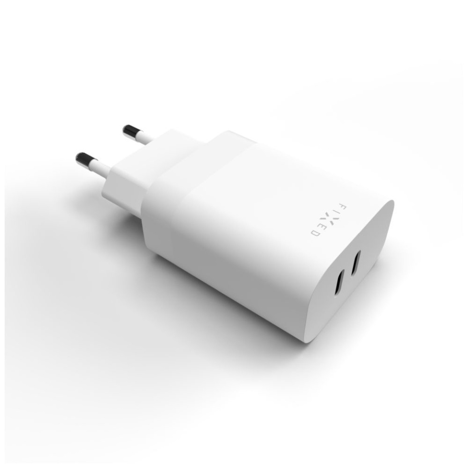 Incarcator Retea 35W, 2x Type-C, Fast Charging Power Delivery 3.0, Compact, Fixed FIXC35-2C-WH, Alb - 3 | YEO