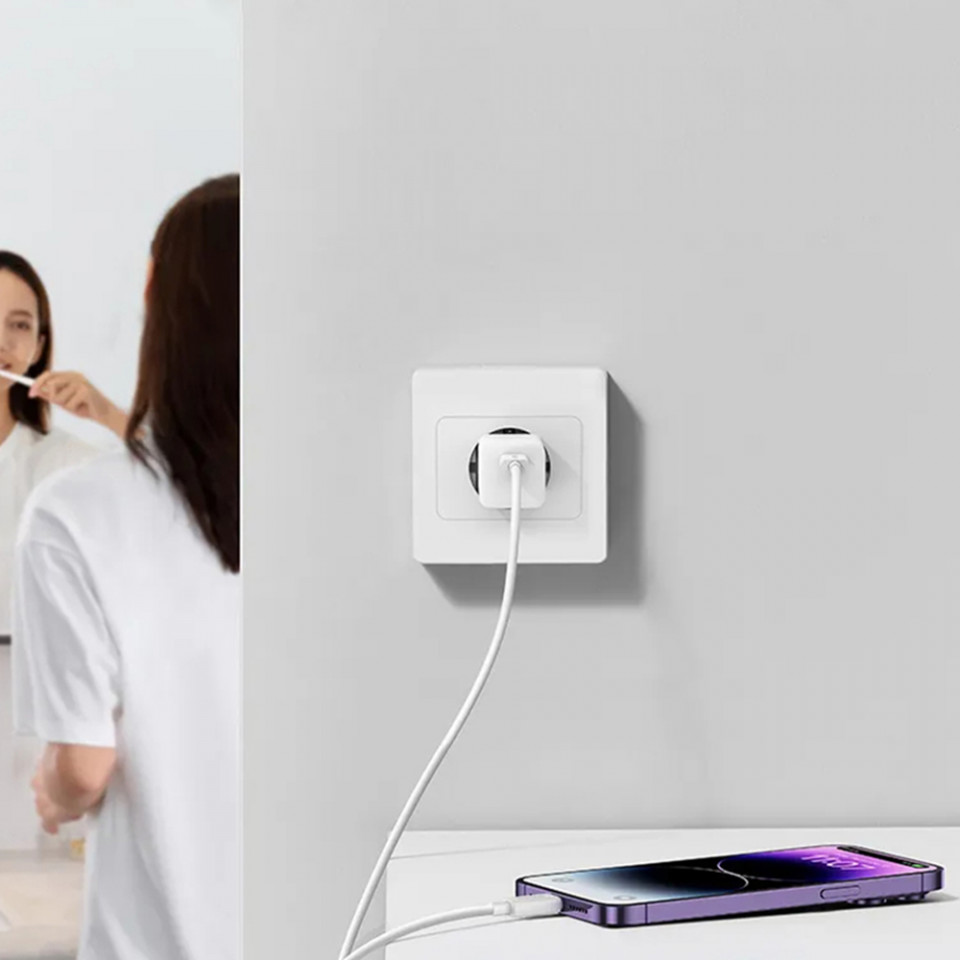 Incarcator Type-C, Fast Charging, GaN, 20W - Baseus (CCGN050105) - Purple - 2 | YEO
