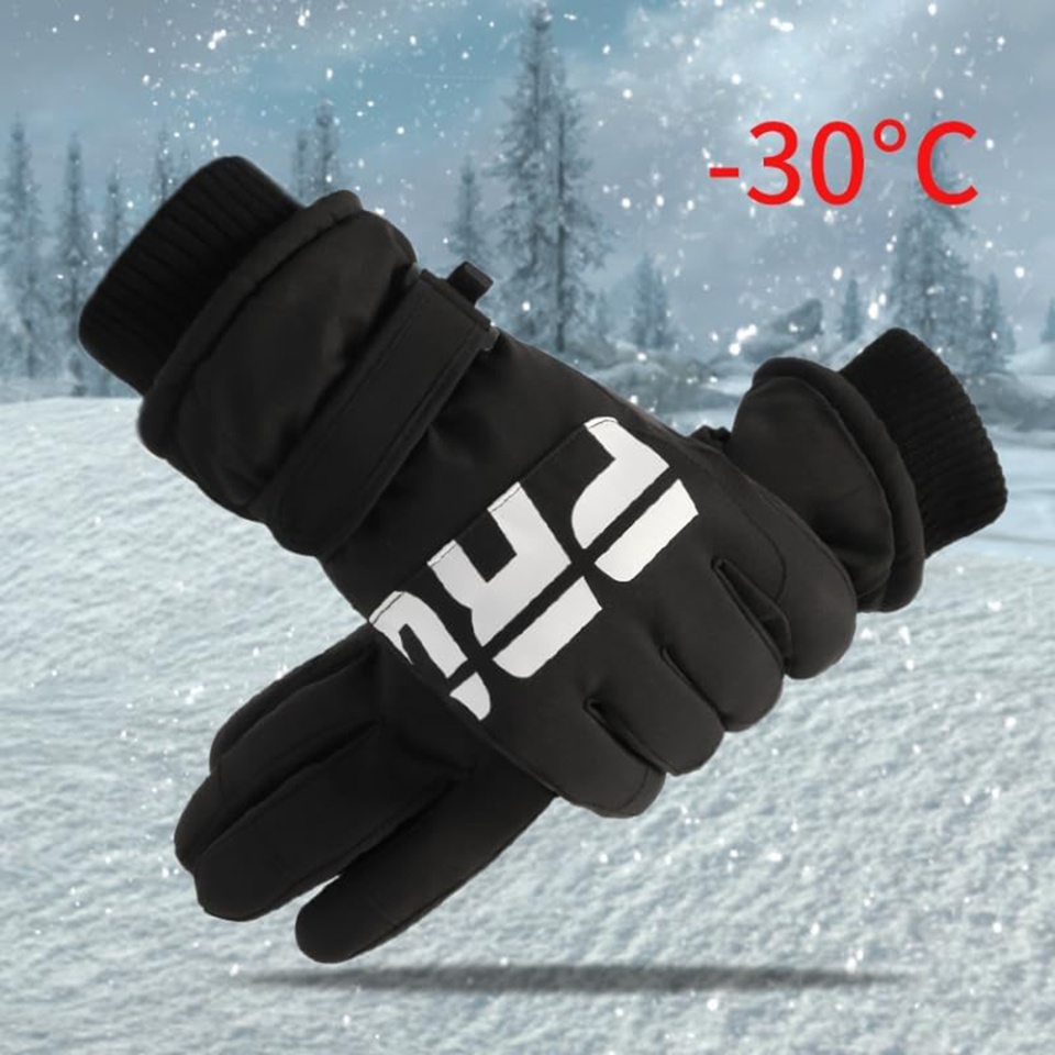 Manusi iarna Touch Screen, impermeabile, anti-alunecare, Marimea L, captusite, pentru ski, aer liber, SKDR OG104 - Alb - 6