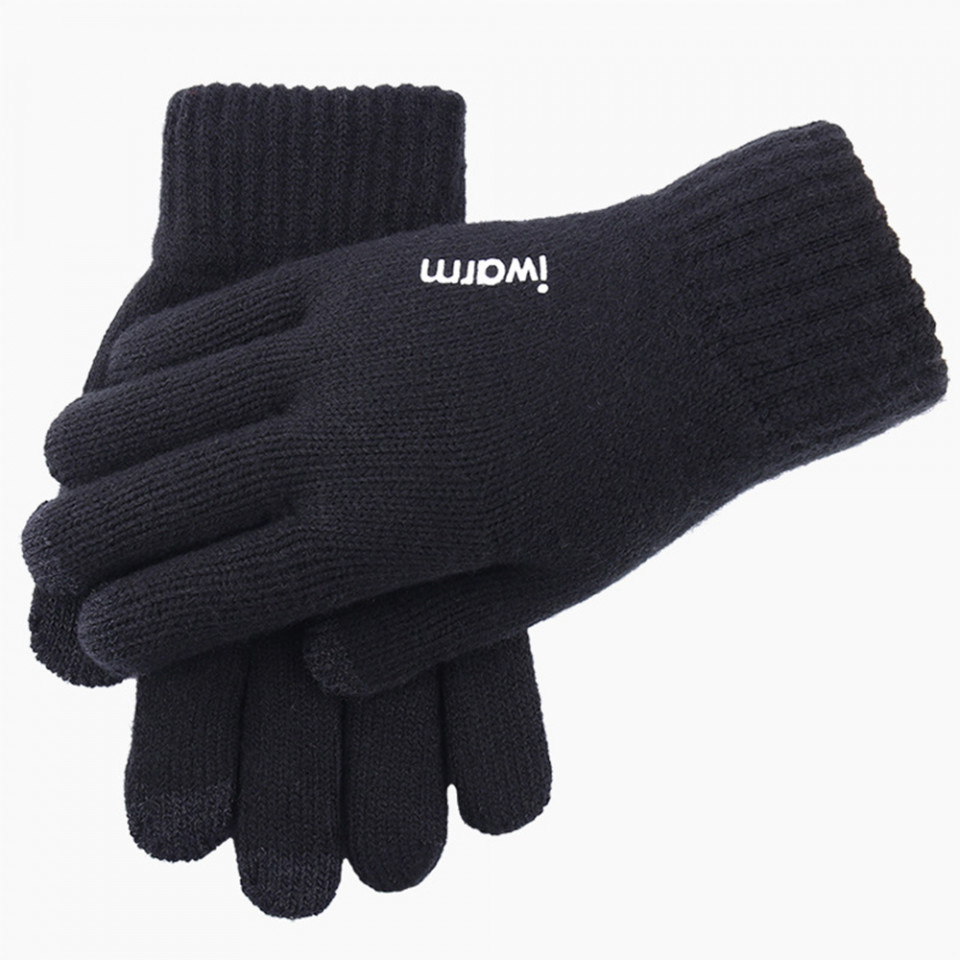 Manusi Tocuhscreen din lana, unisex, iWarm ST0005 - Negru - 1 | YEO
