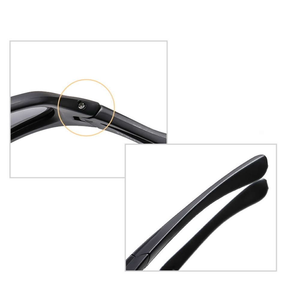 Ochelari de Ciclism și Activități Sportive Outdoor, Polarizați, Ramă PC, Unisex - Negru Galben - 2 | YEO