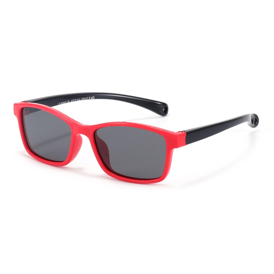 Ochelari de soare copii 3-12 Ani, Protectie UV, Polarizati, Skyddar Kido 8260 - Negru Rosu