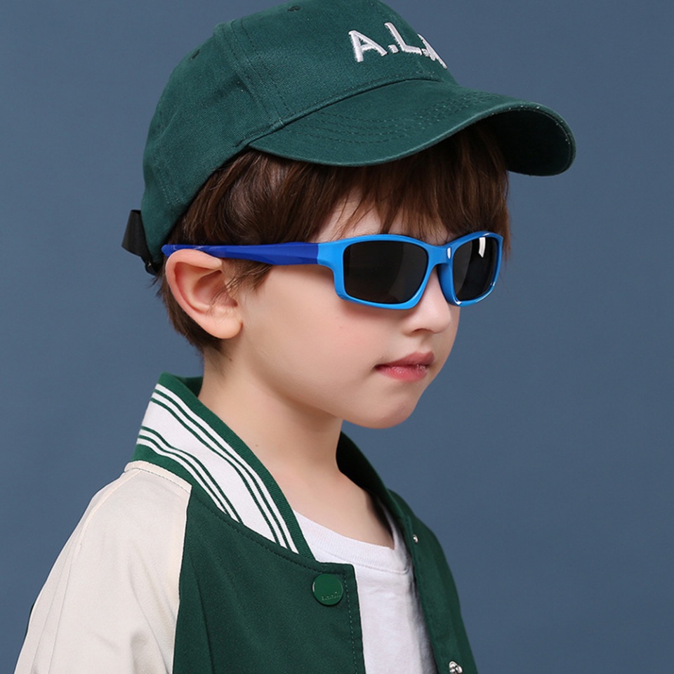 Ochelari de soare copii 3-8 Ani, Protectie UV, Polarizati, Skyddar Kido - Albastru Albastru inchis - 2 | YEO