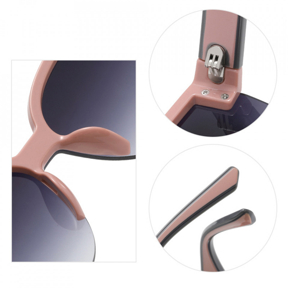 Ochelari de soare dama, Polarizati, Trendy, Skyddar Vistta 6506 - Alb Albastru - 2 | YEO