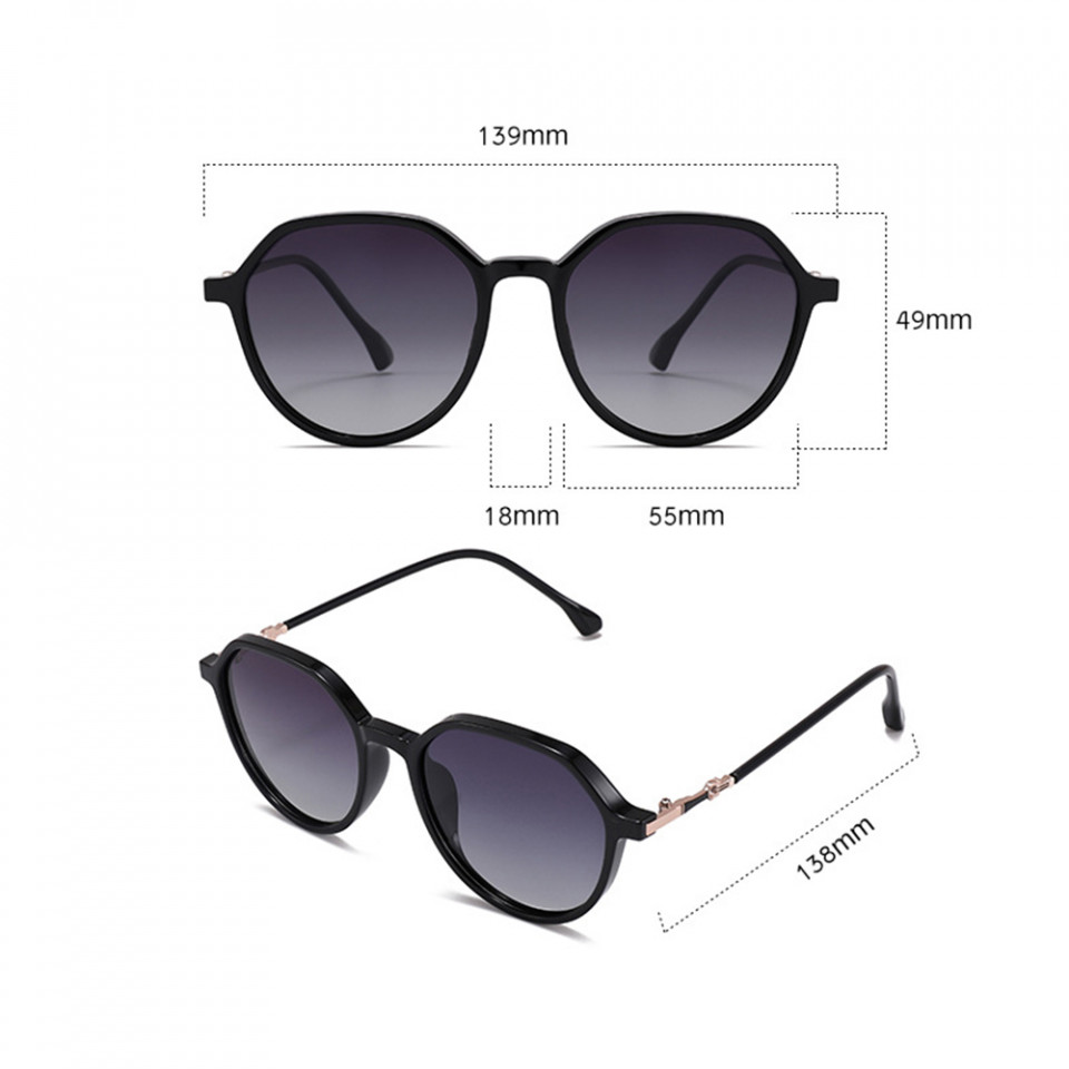 Ochelari soare unisex cu protectie UV (2203), Techsuit - Gray Blue - 7