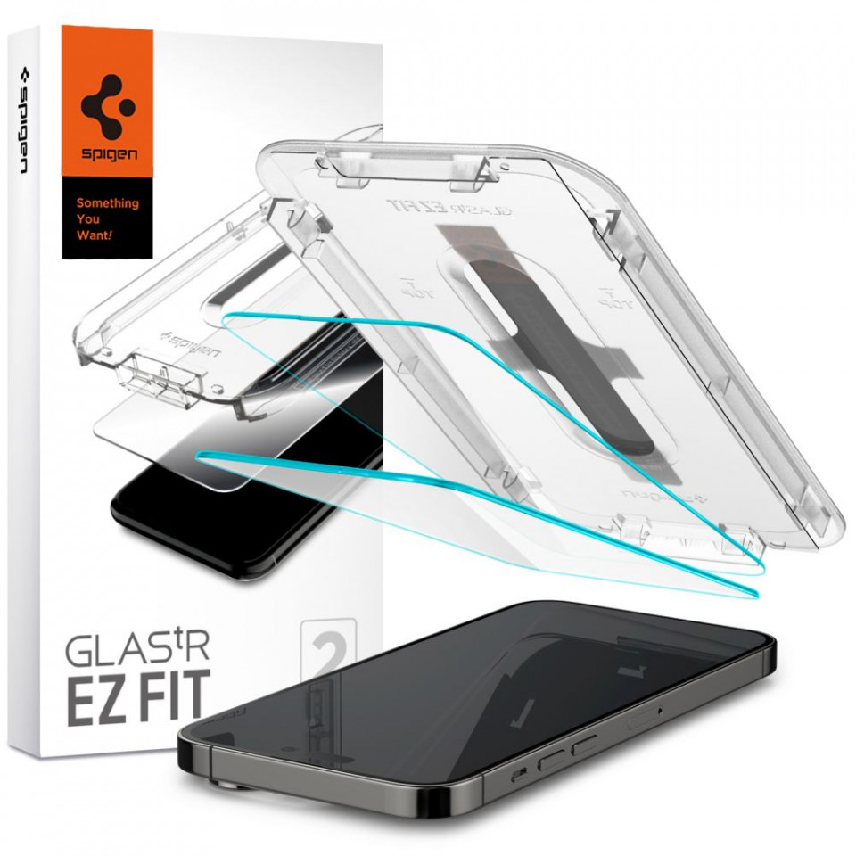 [Pachet 2x] Folie iPhone 14 Pro GLAS.TR Ez-Fit 9H - Clear - 1 | YEO