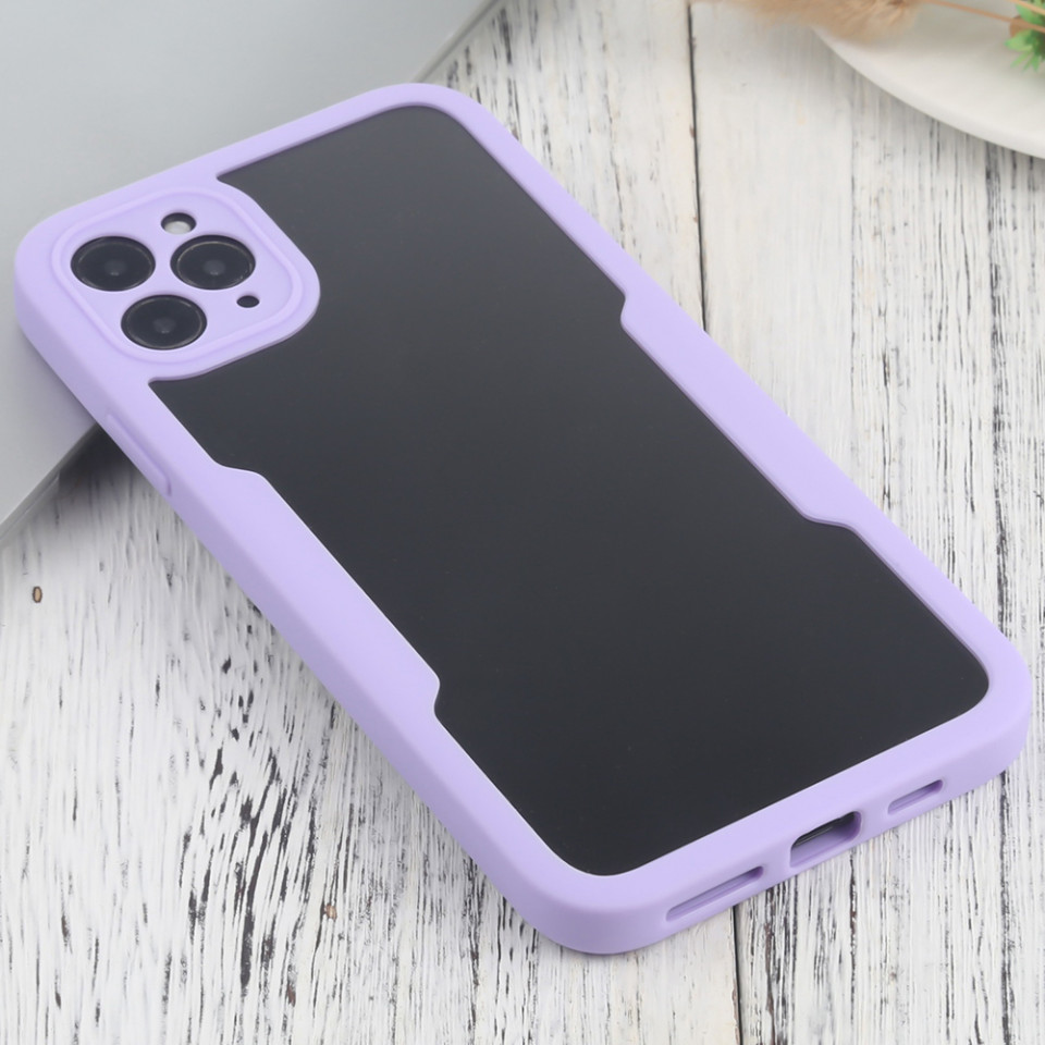 [Pachet 360°] Husa + Folie pentru iPhone 11 Pro Max, SKDR ColorShield 360° - Mov - 1 | YEO