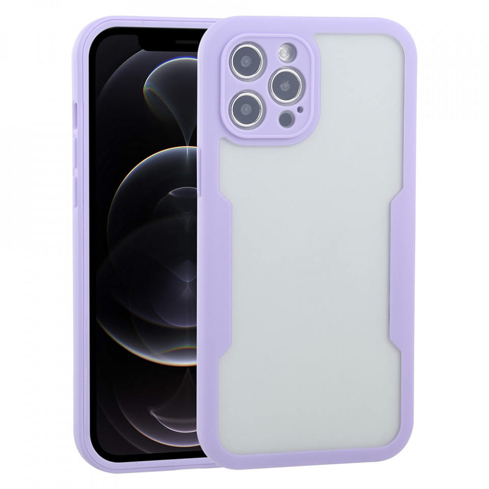 [Pachet 360°] Husa + Folie pentru iPhone 12 Pro, SKDR ColorShield 360° - Mov