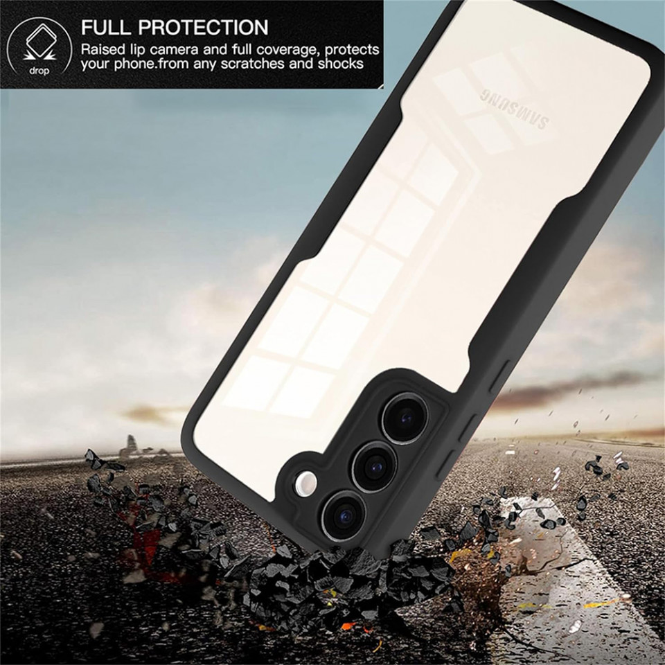 [Pachet 360°] Husa + Folie pentru Samsung Galaxy S23 Plus, SKDR ColorShield 360° - Albastru - 1 | YEO