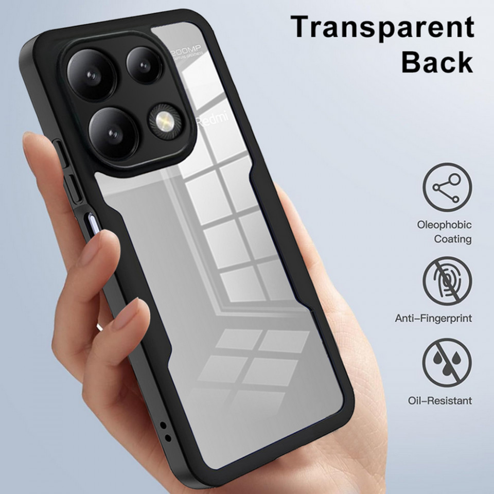 [Pachet 360°] Husa + Folie pentru Xiaomi Redmi Note 13 Pro 4G / Poco M6 Pro 4G, SKDR ColorShield 360° - Albastru - 1 | YEO