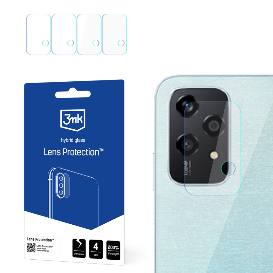 [Pachet 4x] Folie camera pentru Honor 200 Lite, 3mk Lens Protection, Transparenta