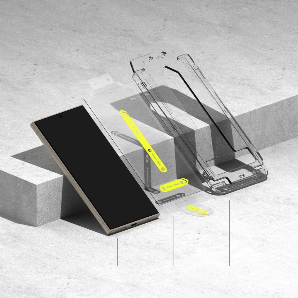 [Pachet x2] Folie sticla Samsung Galaxy S24 Ultra, Claritate si Protectie Maxima, Strat Oleofobic Anti-Amprenta, Ringke Easy Slide - Transparenta - 3 | YEO
