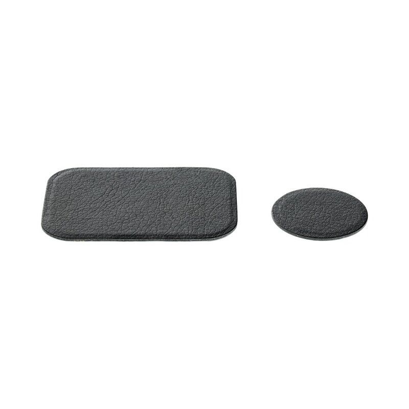 Placa Metalica Autoadeziva Pentru Suporturi Magnetice [Pachet 2x], din Piele Ecologica Techsuit - Negru - 3 | YEO