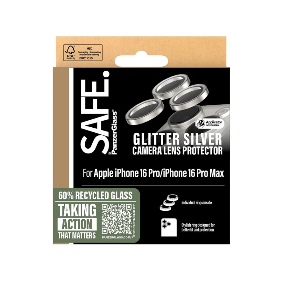Protectie Camera pentru iPhone 16 Pro / 16 Pro Max, SAFE. PanzerGlass®, cu Separare Optica, Sticla Securizata, Anti-Zgarieturi si Anti-Reflexie, Transparent - 3 | YEO
