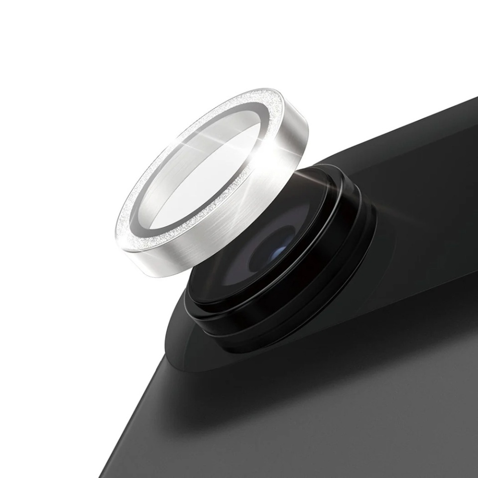 Protectie Camera pentru iPhone 17 Air, Hoops PanzerGlass®, cu Separare Optica, Sticla Securizata, Anti-Zgarieturi si Anti-Reflexie, Argintiu - 1 | YEO