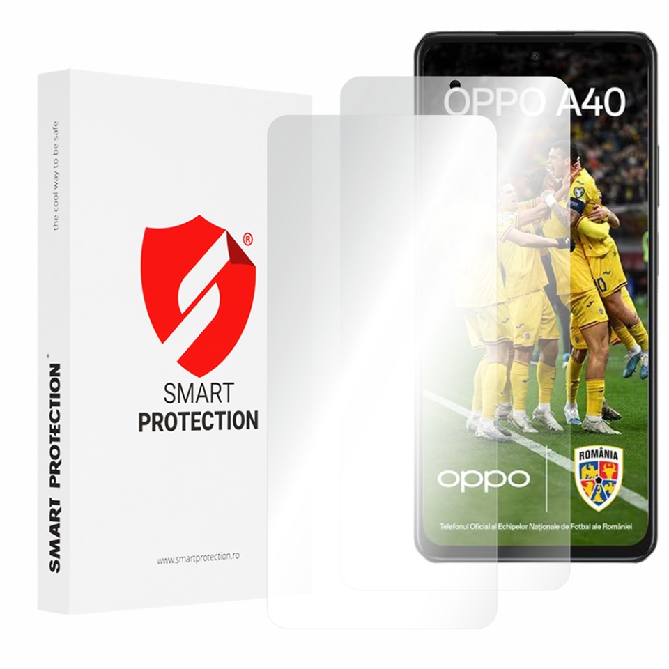 [SET 2x] Folie de protectie Oppo A40 4G / A60 5G, Premium Classic, Smart Protection, Transparent
