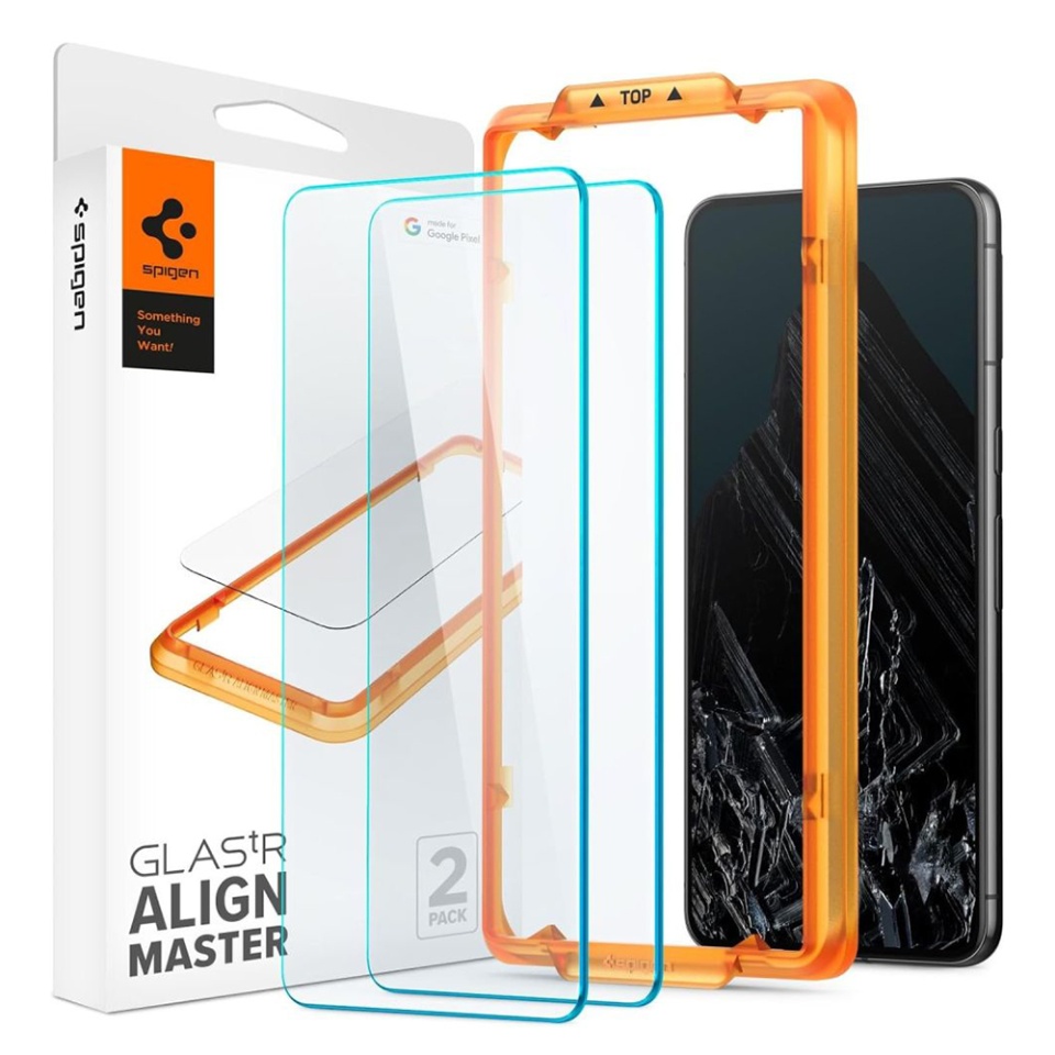 [SET 2x] Folie sticla securizata Google Pixel 8 Pro, Glas.tR Align Master, Spigen, Transparent