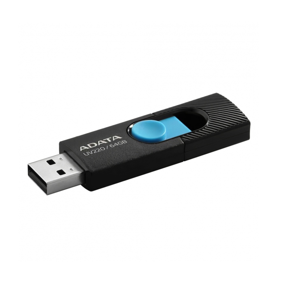 Stick Memorie USB 2.0 FlashDrive, 64GB, Adata, Memory Stick UV220, Negru - 1 | YEO