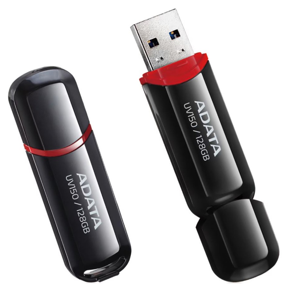 Stick USB ADATA UV150 128G, USB 3.2, Transfer Rapid, Negru - 1 | YEO