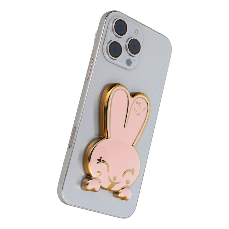 Suport Adeziv Universal Iepuras, Ideal pentru Vizionare Video, 9x6 cm, SKDR, Roz - 1 | YEO
