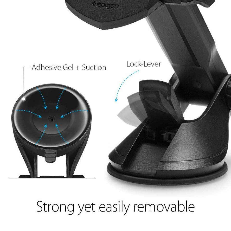 Suport Auto Bord / Parbriz - Spigen Automatic Lock (TS35) - Black - 3 | YEO