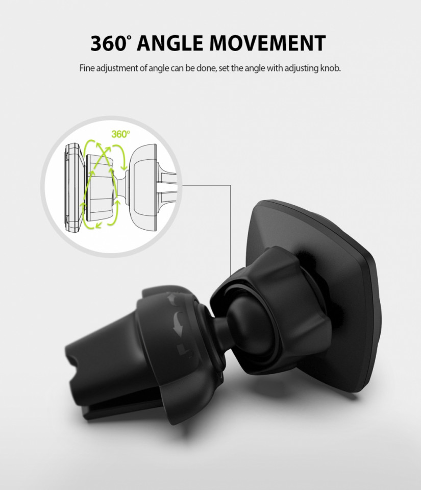 Suport Auto Grila Ventilatie - Ringke Power Evo - Black - 2 | YEO