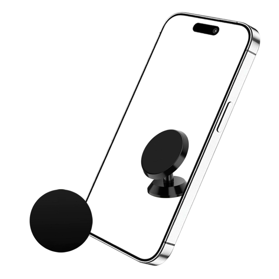 Suport Auto Magnetic, Compatibilitate Universala, SKDR TinyGrip (S10), Negru, set cu sticker