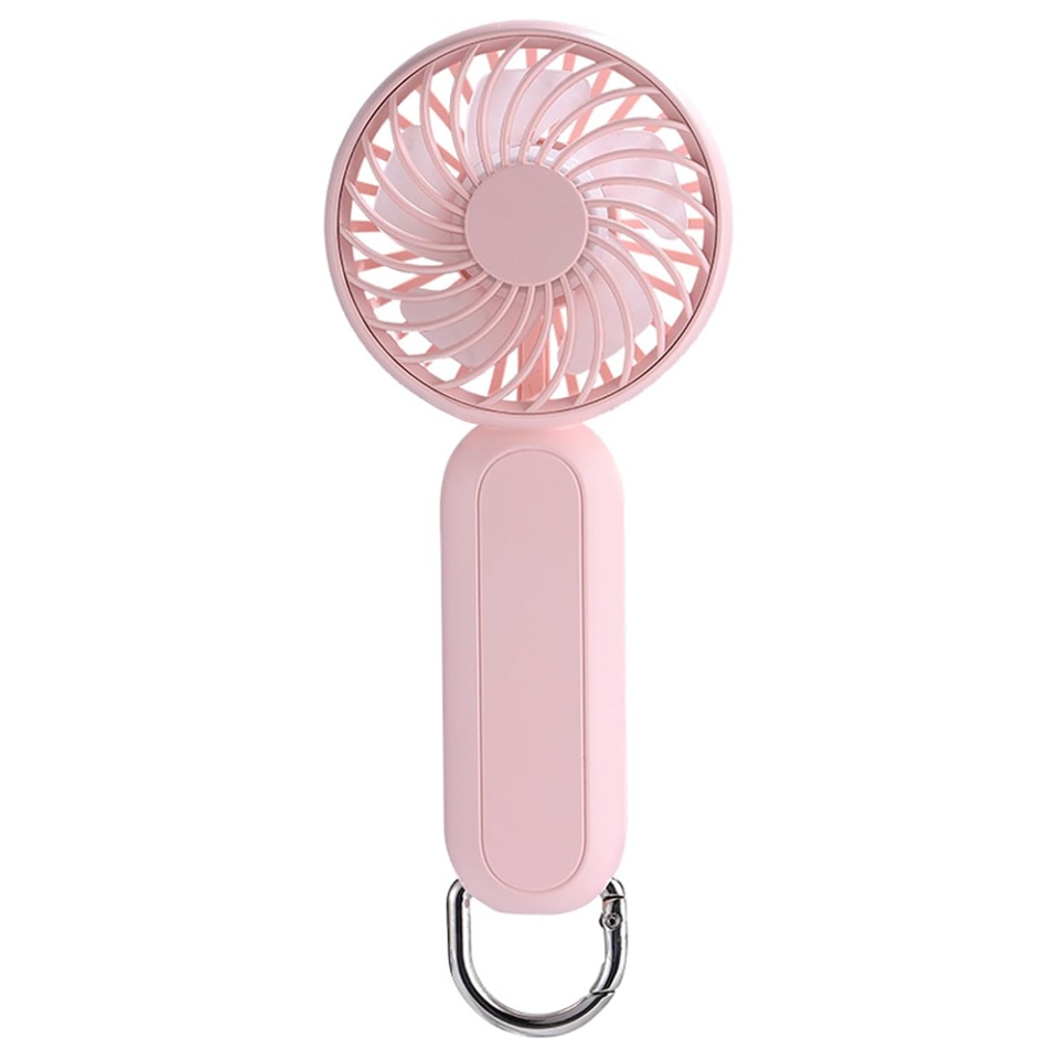 Ventilator Portabil Mini, 3 Viteze, de Birou, de Mana, USB, 1200mAh, SKDR LittleWonder - Roz